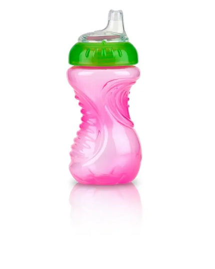Nuby No-Spill Easy Grip Soft-Spout Sippy Cup – 10 oz, 3‑Pack