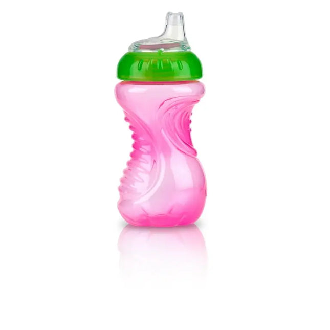 Nuby No-Spill Easy Grip Soft-Spout Sippy Cup – 10 oz, 3‑Pack