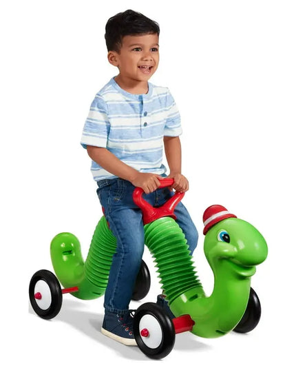 Radio Flyer Inchworm Classic Bounce & Go Ride-On | 50 lb Capacity