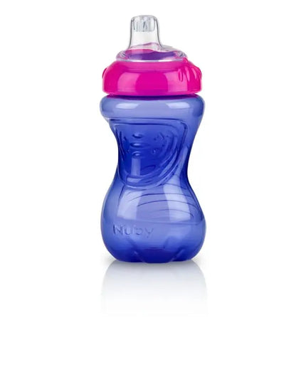 Nuby No-Spill Easy Grip Soft-Spout Sippy Cup – 10 oz, 3‑Pack