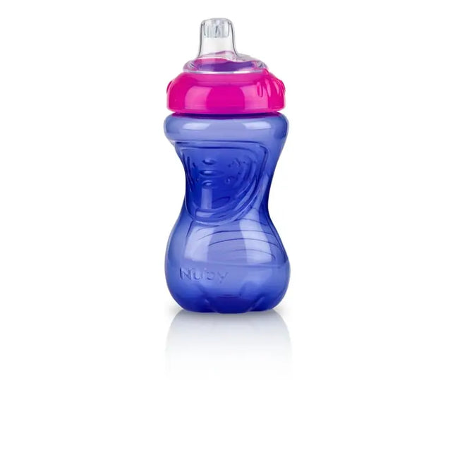 Nuby No-Spill Easy Grip Soft-Spout Sippy Cup – 10 oz, 3‑Pack
