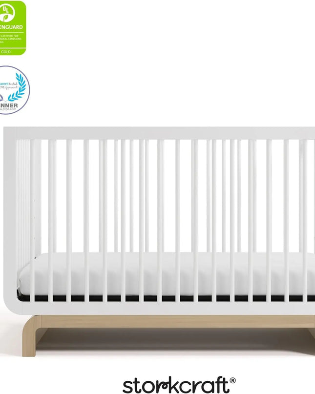 Storkcraft™ Santorini™ Deluxe 5‑in‑1 Convertible Crib | Curved Base