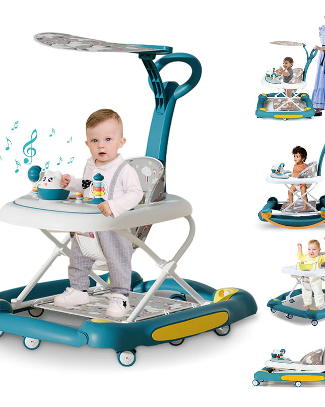 6‑in‑1 Foldable Baby Walker with Musical Activity Station