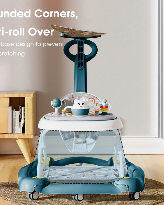 6‑in‑1 Foldable Baby Walker with Musical Activity Station