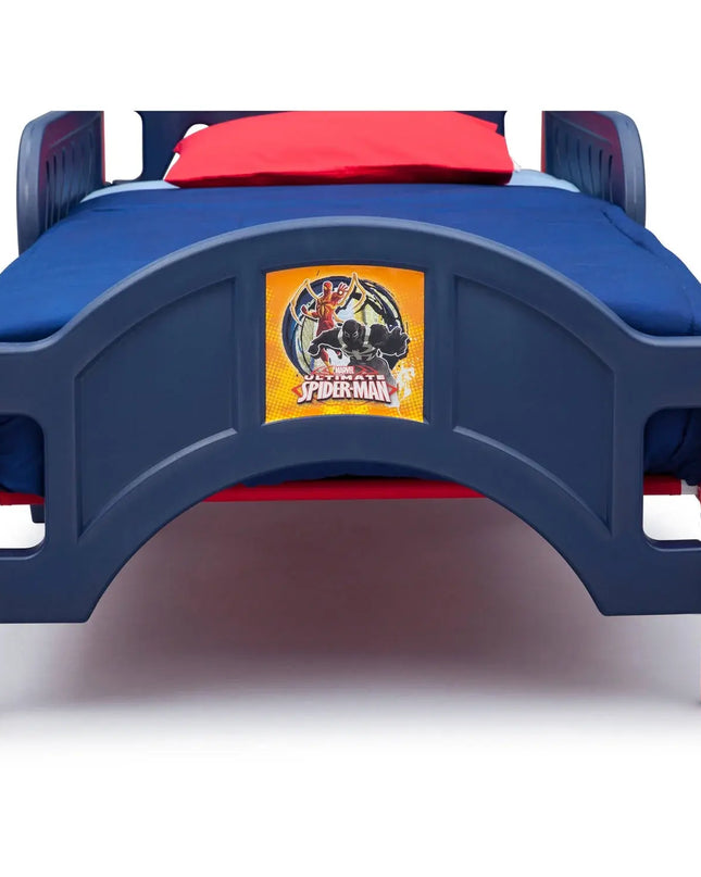 Children's bed with Spider-Man theme on a white background