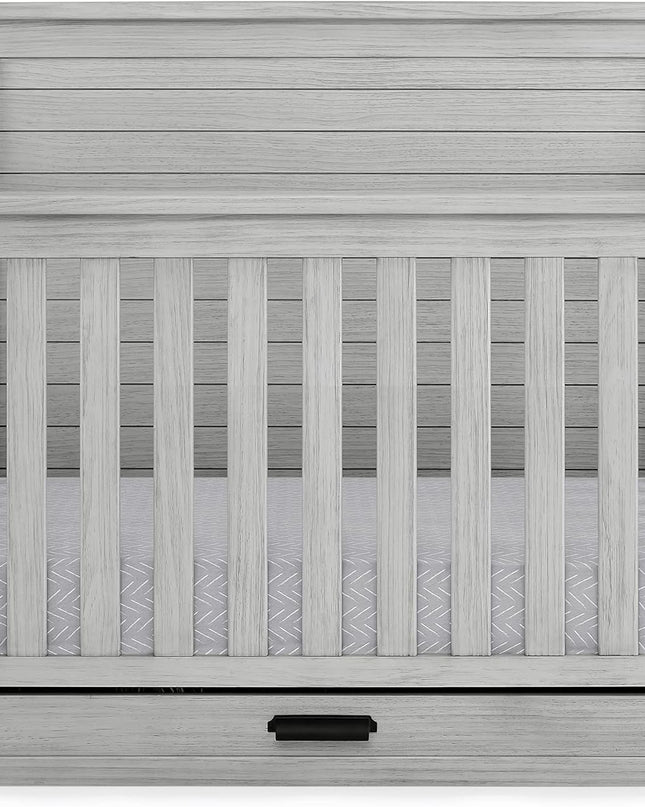 Delta Children™ Simmons Kids™ Caden 6‑in‑1 Convertible Crib with Trundle Drawer