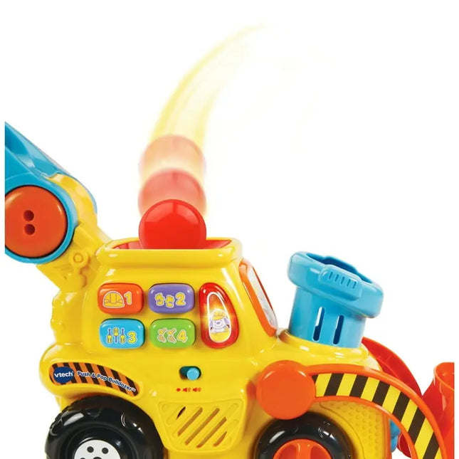 VTech® Pop‑a‑Balls™ Push & Pop Bulldozer | Learning Push‑Along Toy