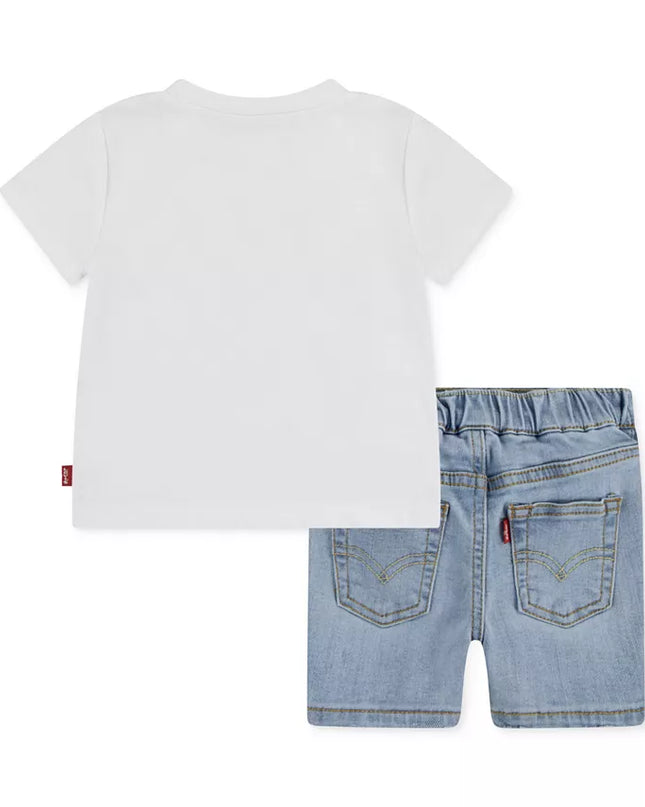 Levi’s Baby Boys Sailing Tee & Denim Shorts Set