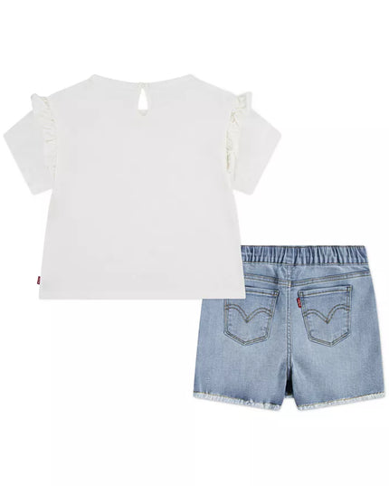 Toddler Girls Ruffle T‑Shirt & Skort Set