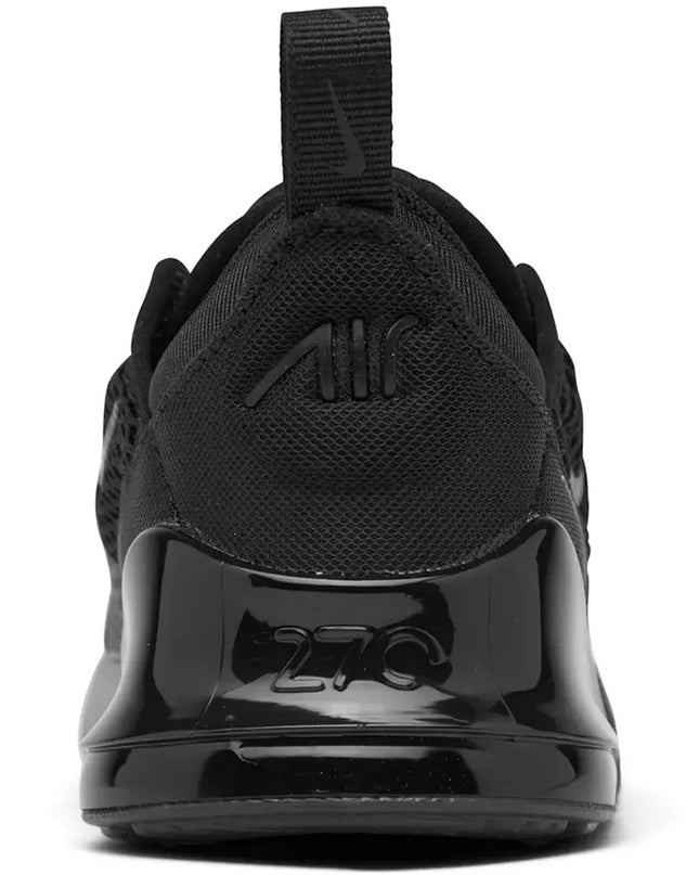 Black sneaker with 'Air' branding on a white background