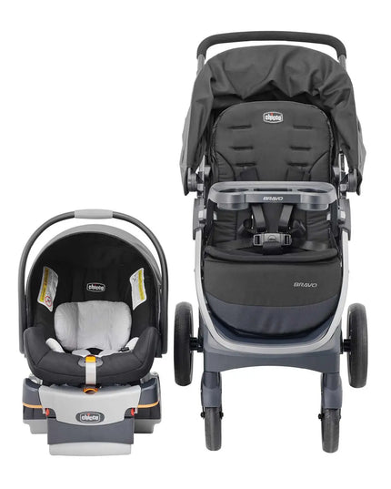 Chicco stroller and car seat set on a white background