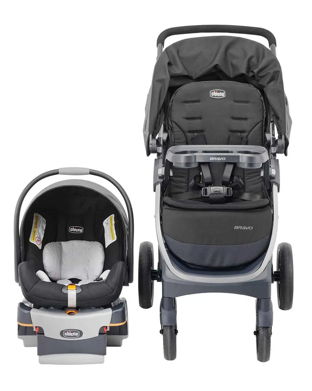 Chicco stroller and car seat set on a white background