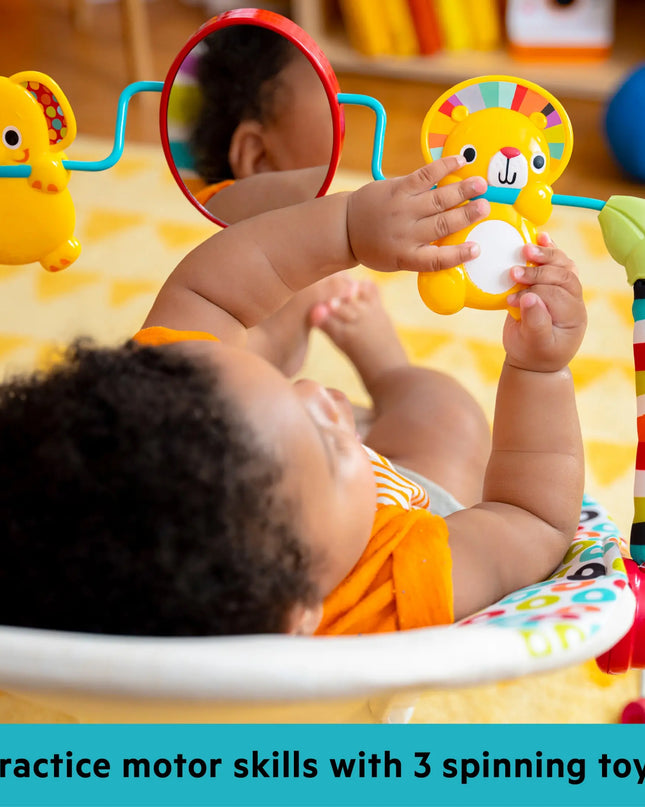 Bright Starts Playful Pinwheels Portable Baby Bouncer with Vibrating Infant Seat for Ages 0-6 Months (Unisex)