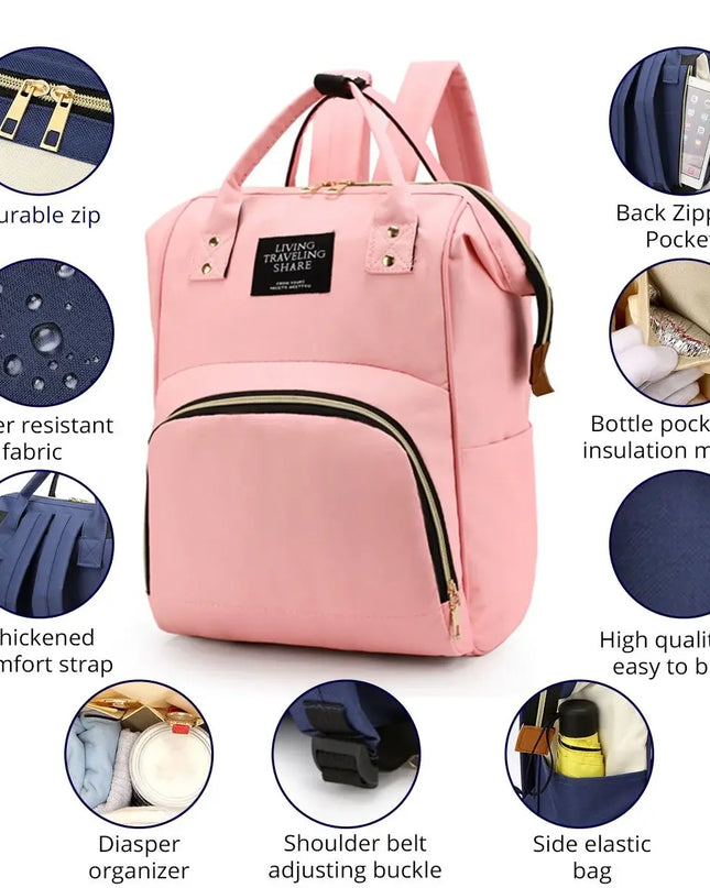 Caveen™ Diaper Bag Backpack – Waterproof Nappy Bag with Insulated Pockets & Large Capacity