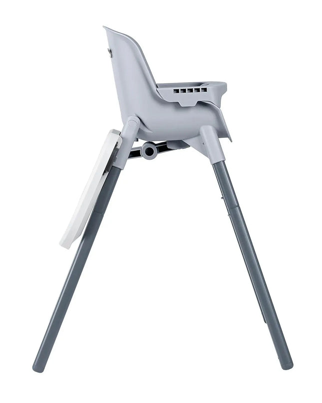 Gray high chair on a white background