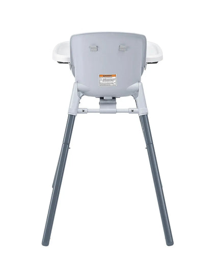 Gray high chair on a white background