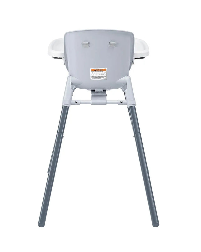 Gray high chair on a white background