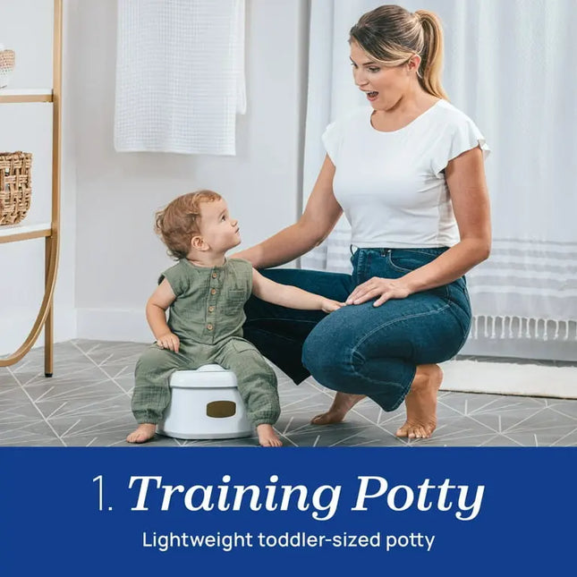 Chicco™ 3-in-1 Potty Training System – Toddler Potty, Toilet Topper & Step Stool with Adjustable Spray Shield