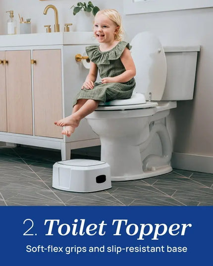 Chicco™ 3-in-1 Potty Training System – Toddler Potty, Toilet Topper & Step Stool with Adjustable Spray Shield