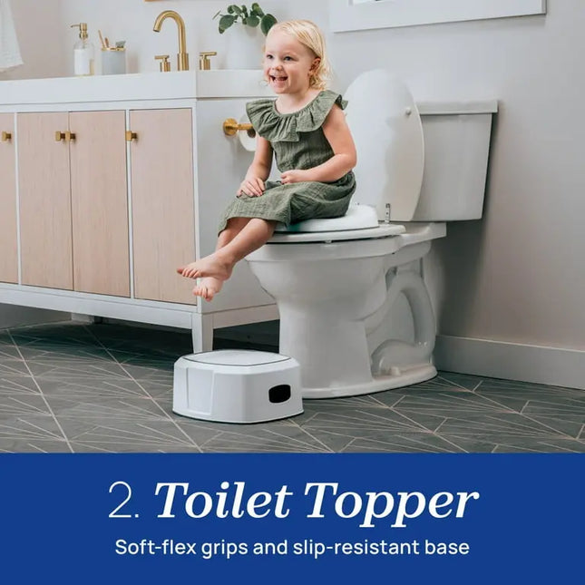Chicco™ 3-in-1 Potty Training System – Toddler Potty, Toilet Topper & Step Stool with Adjustable Spray Shield