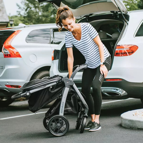 Chicco™ Bravo® Quick-Fold Stroller – 3-in-1 Travel System Frame, Infant & Toddler Stroller