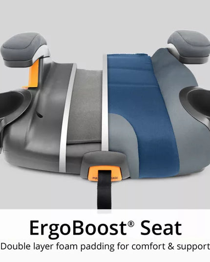 ErgoBoost seat with double layer foam padding on a gray background