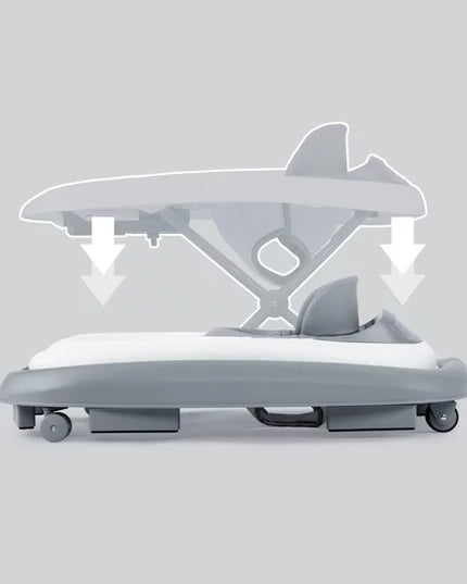 Gray massage chair with a transparent overlay on a light gray background