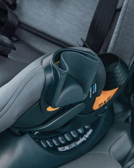 Child safety seat installed in a car seat