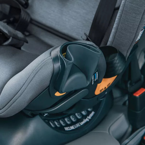 Child safety seat installed in a car seat