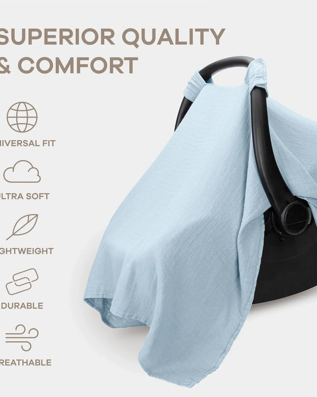 Comfy Cubs Baby Car Seat Cover – Soft Breathable Canopy