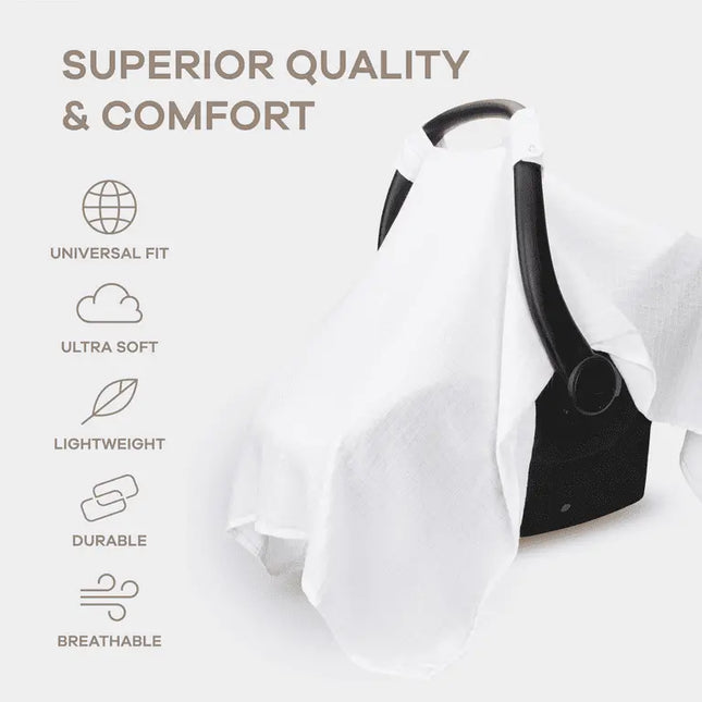 Comfy Cubs Baby Car Seat Cover – Soft Breathable Canopy