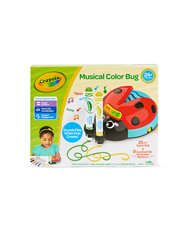 Crayola Musical Color Bug toy packaging on a white background