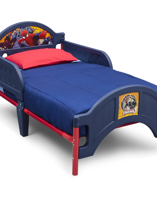 Children's bed with superhero design on a white background