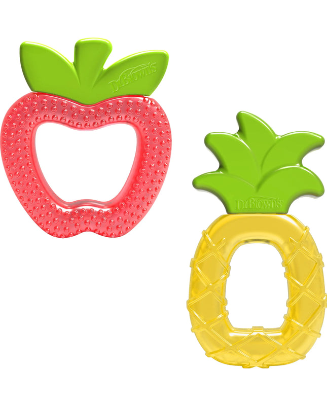 Dr. Brown’s® AquaCool Water-Filled Teether 2‑Pack | Pineapple & Apple