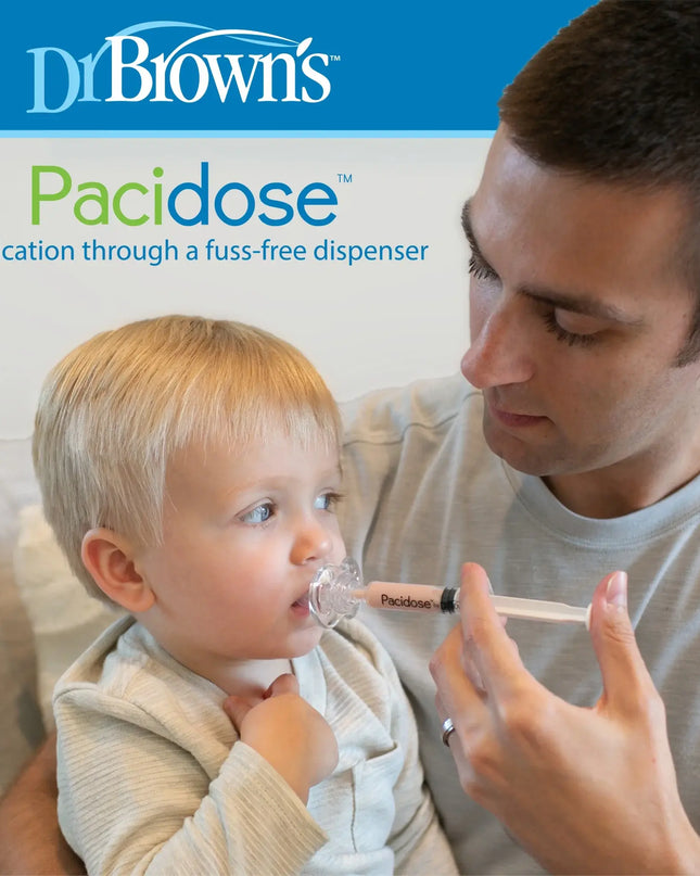 Dr. Brown’s® Pacidose™ Baby & Toddler Liquid Medicine Dispenser with Oral Syringe – 0–6 M & 6–18 M Bulbs, BPA-Free