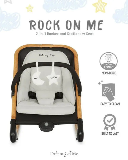 Baby rocker with 'Dream On Me' branding on a white background