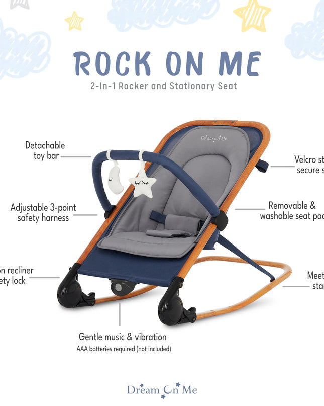 Dream on Me 2-In-1 Baby Rocker and Stationary Seat
