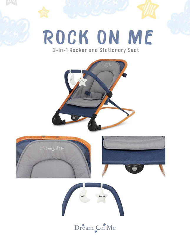 Dream on Me 2-In-1 Baby Rocker and Stationary Seat