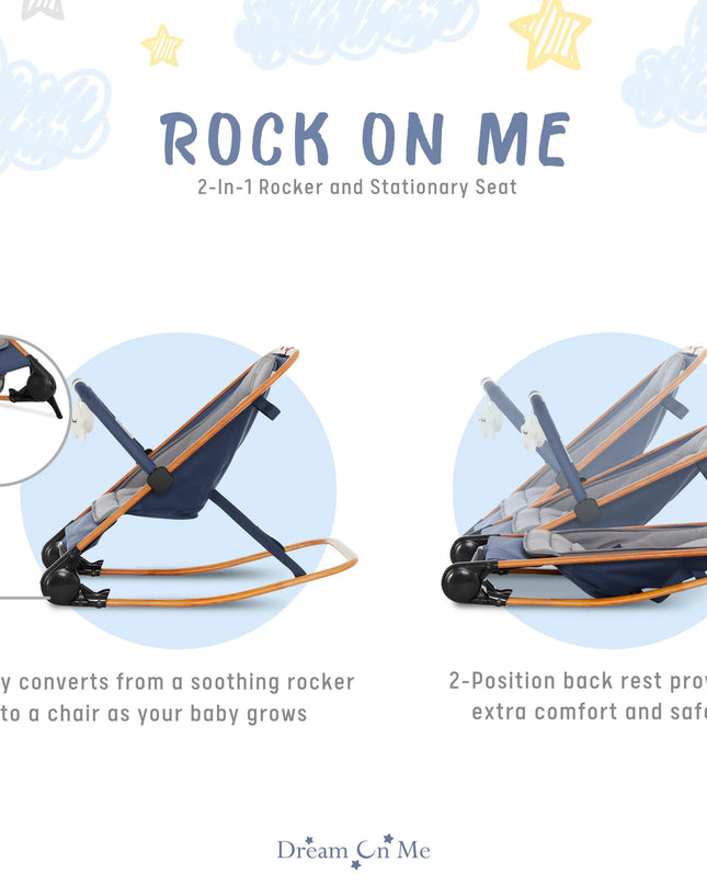 Dream on Me 2-In-1 Baby Rocker and Stationary Seat