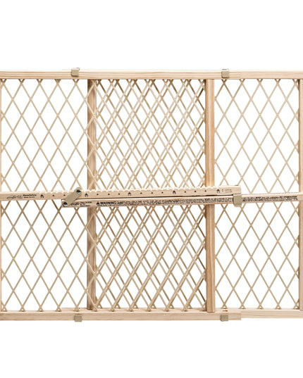 Wooden lattice panel on a white background