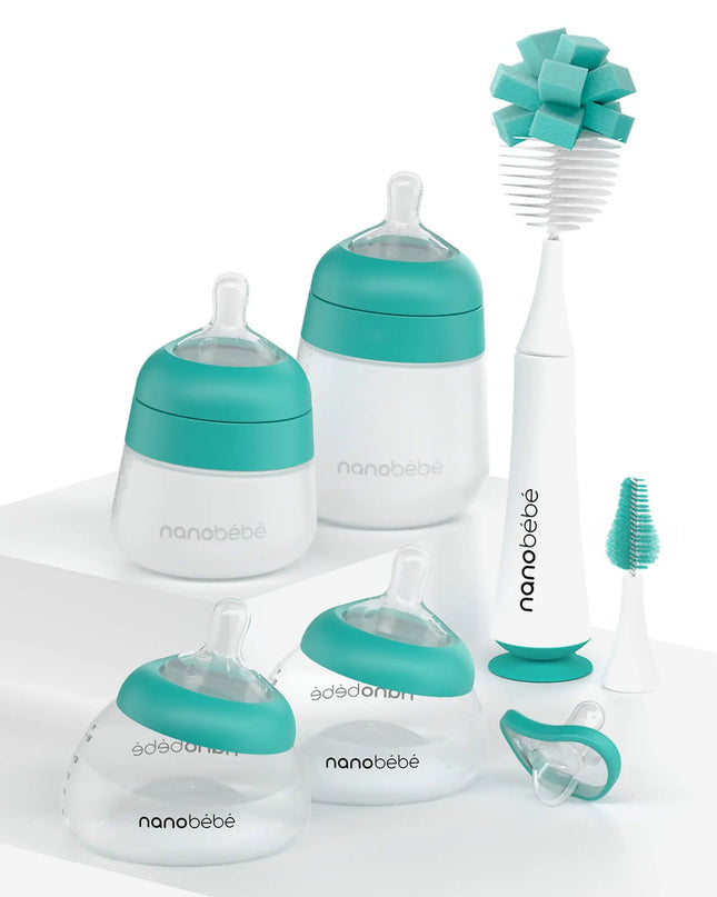 Nanobébé Early Essentials Anti‑Colic Bottle Gift Set – Teal