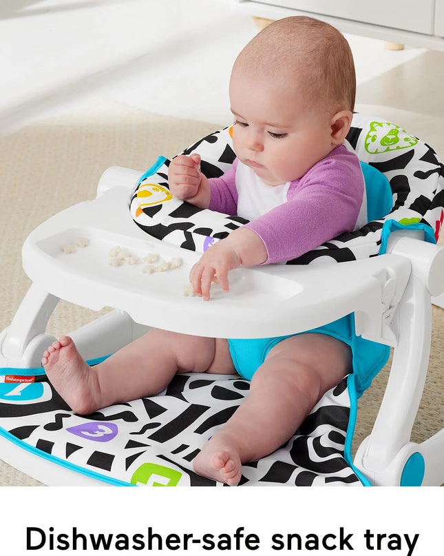 Fisher-Price Kick & Play Sit-Me-Up Portable Baby Chair with Piano Toy and Snack Tray for Infants and Toddlers