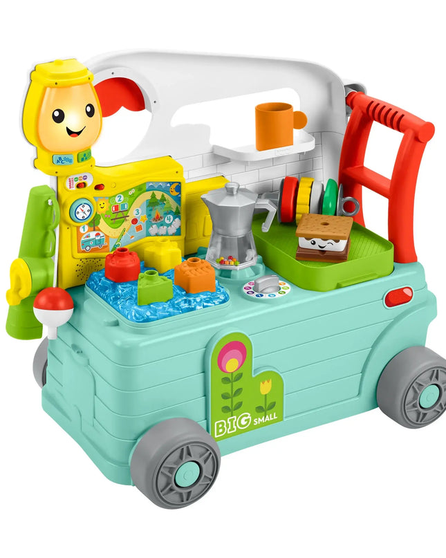Colorful toy playset with character on a white background