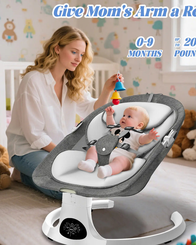 G TALECO GEAR Portable Baby Swing and Bouncer for Infants with 5 Speed Settings and Bluetooth Control