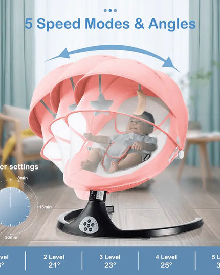 G TALECO GEAR Portable Baby Swing and Bouncer for Infants with 5 Speed Settings and Bluetooth Control