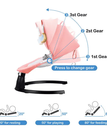 G TALECO GEAR Portable Baby Swing and Bouncer for Infants with 5 Speed Settings and Bluetooth Control