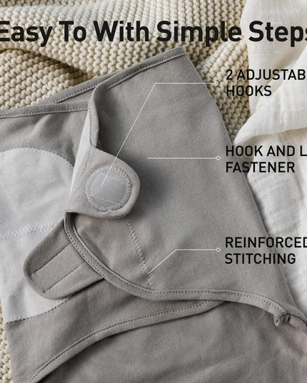 Gray fabric with hook and loop fastener labeled on a textured surface
