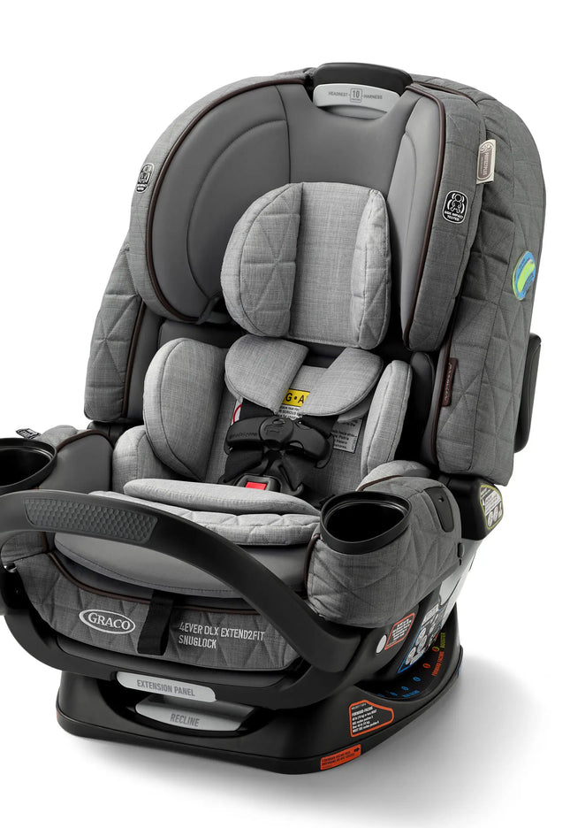 Graco Premier 4Ever DLX Extend2Fit SnugLock 4-in-1 Infant and Toddler Car Seat with Anti-Rebound Bar, Midtown Collection