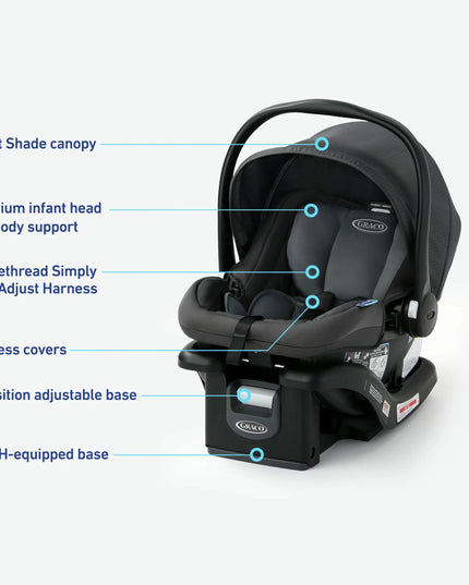 Graco™ SnugRide® LX Infant Car Seat | 4–35 lb Rear-Facing Base Included