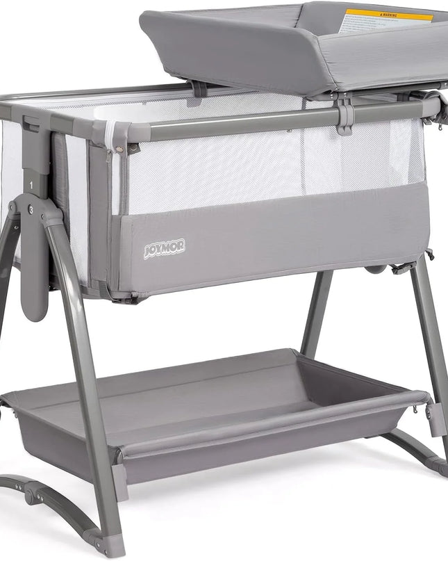 JOYMOR™ 5‑in‑1 Bedside Bassinet & Changing Table | Height Adjustable